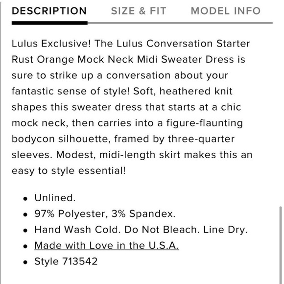 Lulu’s Conversation Starter Orange Mock Neck Dress - Picture 7 of 8